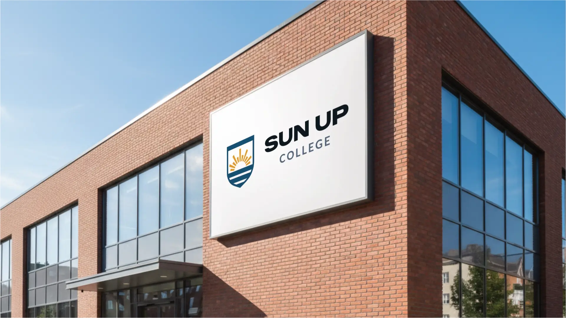 sunup-college - 3rd Monochrome Mockup of logo design