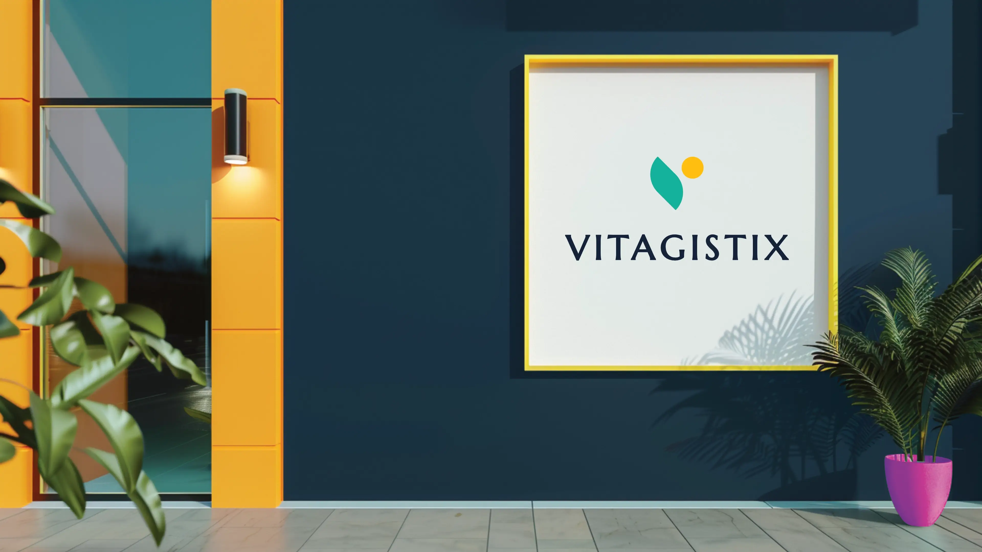 vitagistix - 3rd Monochrome Mockup of logo design