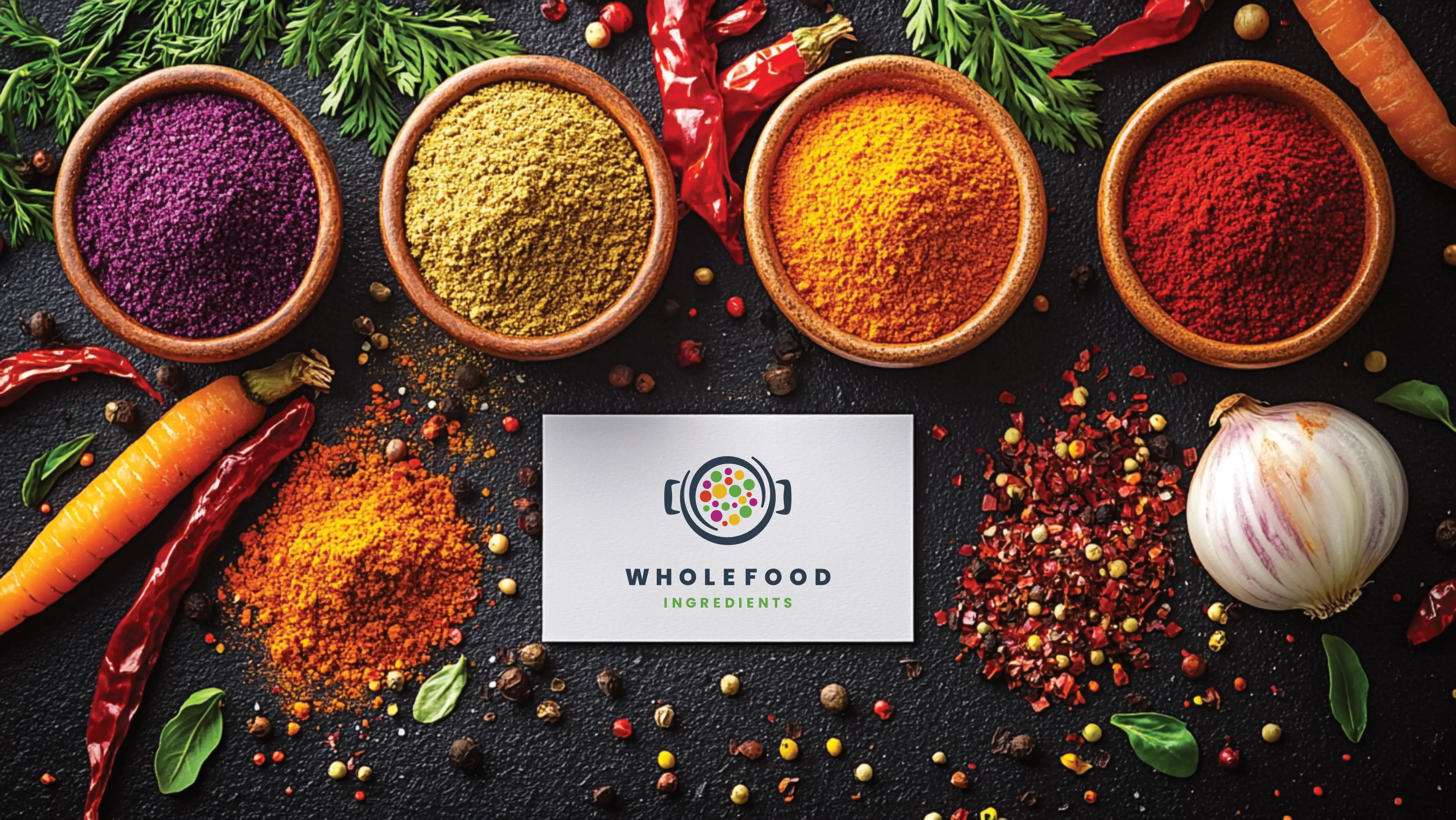 wholefood-ingredients - 3rd Monochrome Mockup of logo design